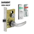 Sargent 8200 Series Mortise Lock Mechanical, Privacy Bedroom or Bath , Single indicator outside Vacant/Occup SRG-V20-8265-LNB-26D